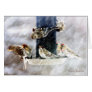 Birds at a feeder card