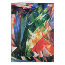 Birds by Franz Marc; Vogel, Vintage Expressionism Greeting Card