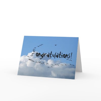 bird's congratulations greeting card by heysje