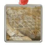 Bird's Eye View Map of Eagle Pass Texas in 1887 Christmas Ornaments