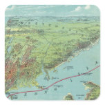 Birds Eye View Map Of New York And Vicinity stickers