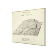 Bird's eye view of a part of the Uinta Uplift Stretched Canvas Print