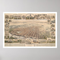 Bird's eye view of Sacramento, Calif. (1293) Posters