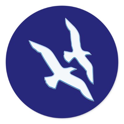 Birds Flying Round Stickers by TerryBain