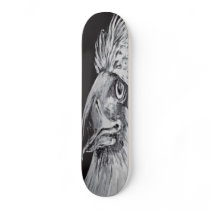 Birds Head and Beak, Black & White Skateboard Deck