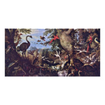 Birds In A Landscape By Roelant Savery Picture Card