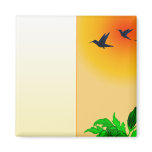 Birds in flight at sunset refrigerator magnets