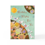 Birds in Flower Land: Birthday Card