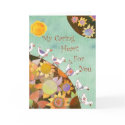 Birds in Flower Land: Get Well Card