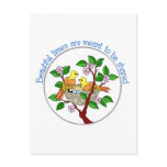 Birds in Nest Beautiful Times are Shared Postcards