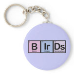 Birds made of Elements Key Chains