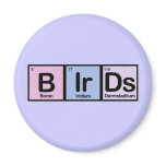 Birds made of Elements Refrigerator Magnet