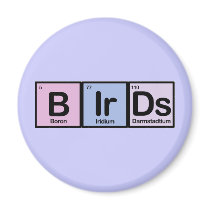 Birds made of Elements Refrigerator Magnet