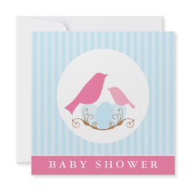 Birds Nest Baby Shower Invitiations