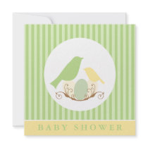 Birds Nest Baby Shower Invitiations