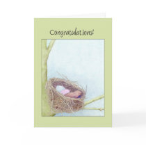 Bird's Nest Congratulations Card