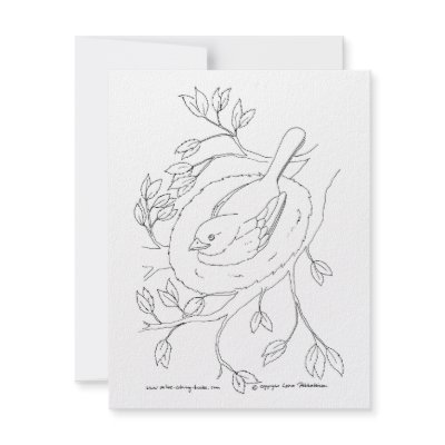 Bird's Nest Personalised Invitation by online_coloring