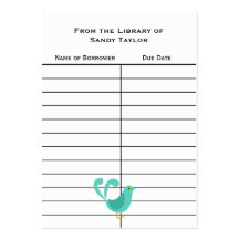 Birds of a Tree Book Insert Card. Business Cards