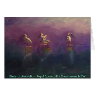 Birds of Australia - Royal Spoonbill ... Greeting Cards by ColinSpoonbill