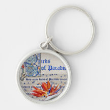 Birds of Paradise Manuscript Key Chains