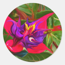 Birds Of Paradise Paint Pink Stickers