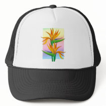 Birds of Paradise with Pastel Rainbow Background