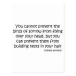 Birds of Sorrow quote Postcards