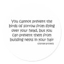 Birds of Sorrow quote stickers
