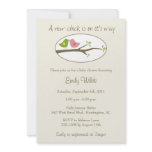 birds on a branch baby shower invitation