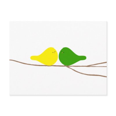 Birds on a Branch Postcard by imaginarystory