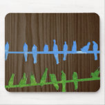 Birds on a Line Mouse Pad