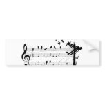 Birds on a Score sticker Bumper Sticker