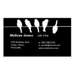 Birds on a wire – dare to be different (black) business card templates