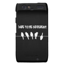 Birds on a wire – dare to be different (black) motorola droid RAZR covers