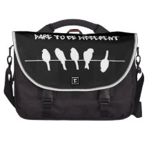 Birds on a wire – dare to be different (black) laptop computer bag