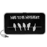Birds on a wire – dare to be different (black) mp3 speakers