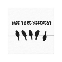 Birds on a wire – dare to be different gallery wrap canvas