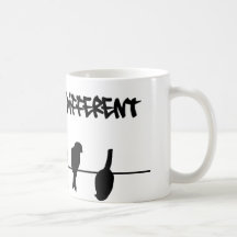 Birds on a wire – dare to be different coffee mug