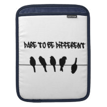 Birds on a wire - Dare to be Different iPad Sleeves