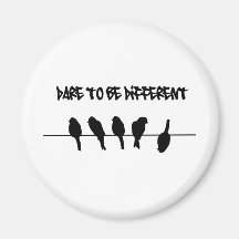 Birds on a wire – dare to be different refrigerator magnets