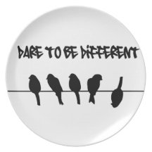 Birds on a wire – dare to be different plate