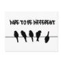 Birds on a wire – dare to be different postcard