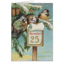 Birds on Decemeber 25th Card