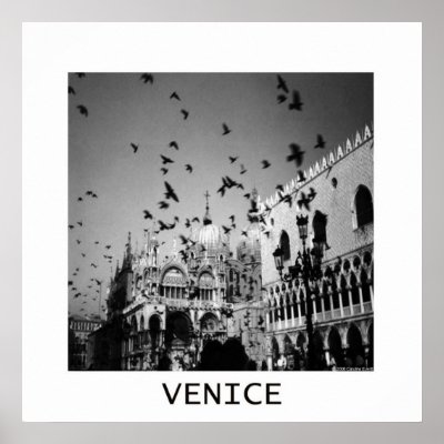 Birds over Venice Print by GAZoomIn