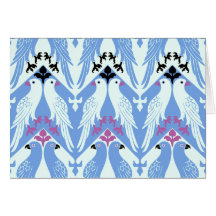 Birds Pattern - Vintage Victorian Pattern - Girly Cards