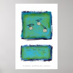 Birds question marks colorful art Orderly Universe Posters