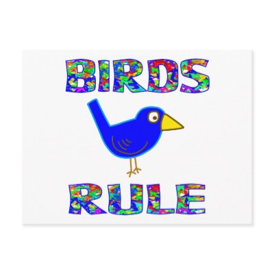 BIRDS RULE POST CARDS by AllPetsStore