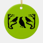 Birds Silhouette Christmas Ornament