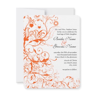 Birds & Swirls Wedding Invitations by samack