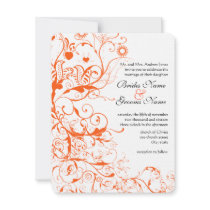 Birds & Swirls Wedding Invitations